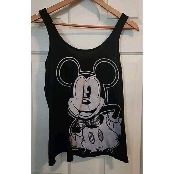 Disney Parks Womens XS Black Mickey Mouse Tank Open Back Layer Bow - Picture 8 of 10